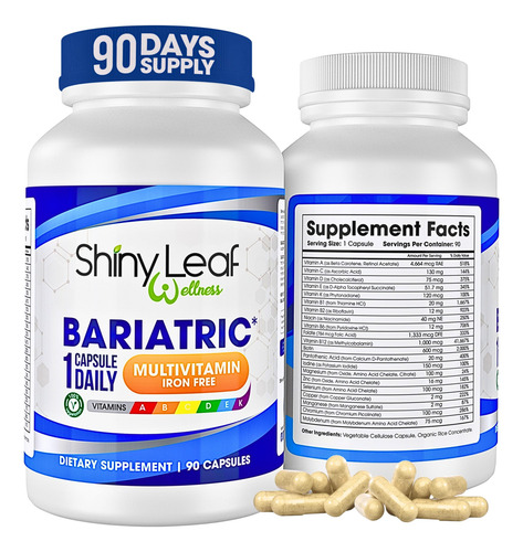 Shiny Leaf Multivitamínico Bariátrico Sin Hierro 90 Cápsulas