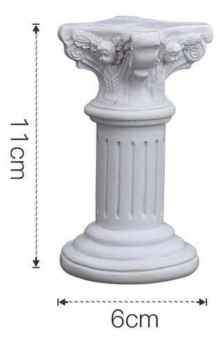 Resina De La Estatua De La Columna Griega 2x S Redondo Multi
