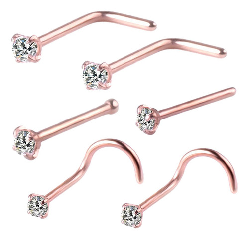 2 X 6 Piezas Pendientes De Nariz Anillos De Nariz Pendientes