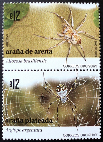 Fauna - Arañas - Uruguay - Serie Mint