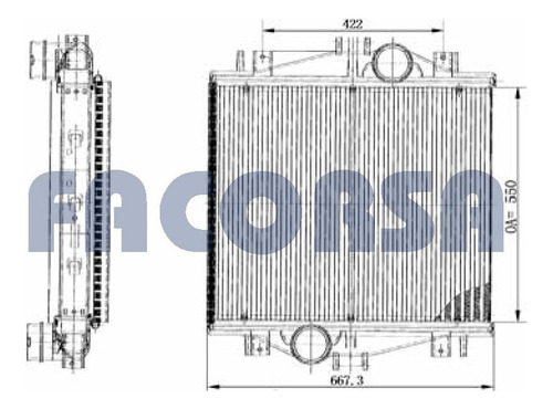 Intercooler Mercedes Benz Bus O-500 1318 2007 Valeo In3966va