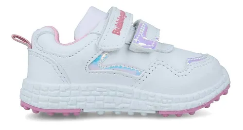 Tenis Escolar Bubble Gummers Ni a Sintetico Blanco Talla 14
