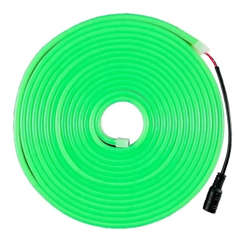 Neon Flex 5m 12v Sumergible Sin Fuente Colores Color De La Luz Verde