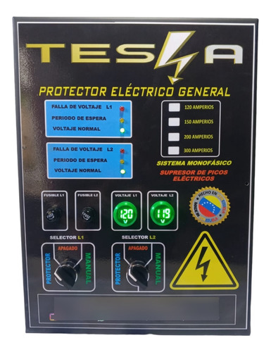 Protector Electrico Tesla (monofasico 110/220 Vac) 120 Amp
