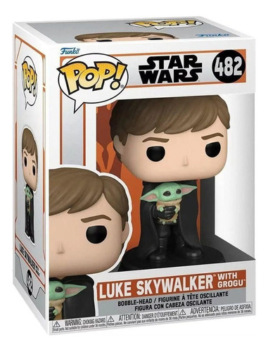 Figura de acción  Luke Skywalker With Grogu de Funko Pop!
