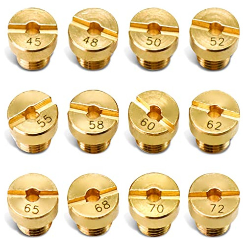 12pcs Carburetor Jet Kit Principal, 5mm Thread Carburetor Je