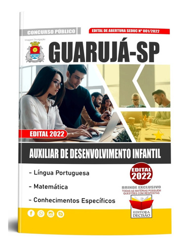  Apostila Guarujá Sp - Auxiliar De Desenvolvimento Infantil -  2022