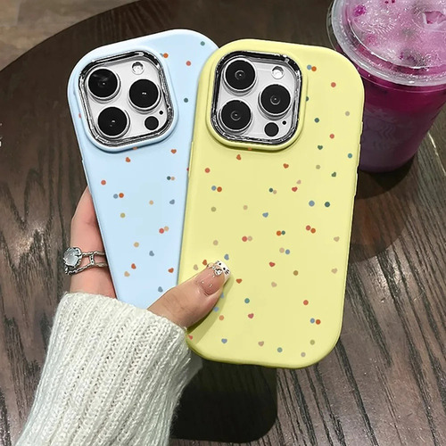 . Funda De Silicona For iPhone Con Diseño De Luna Colorida
