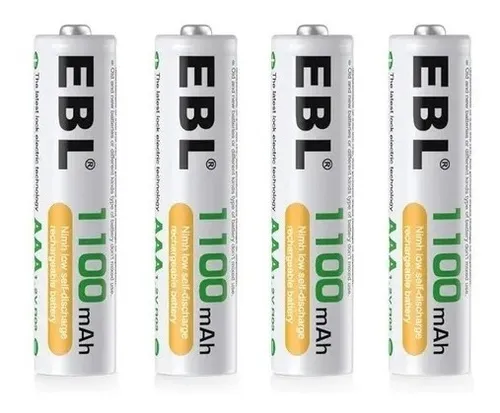 Pilas Recargables Triple Aaa Ni-mh 1100mah Ebl - Pack 4 Un.