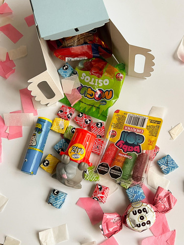 Cajita Cubo/tiendita Pastel-candy Bar-souvenirs-9*9*11-x 30 Celeste Liso