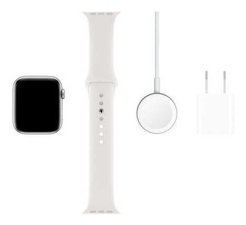 Apple Watch Serie 5 44mm Silver Prata S5 Imediato Lacrado