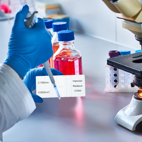 Hemocitómetro De Vidrio Con Cámara De Conteo De Células Labs