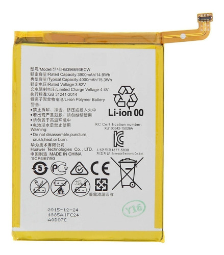 Bateria Pila Hb396693ecw 4000mah Para Huawei Mate 8 E/g
