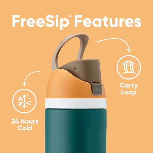 Botella De Agua De Acero Inoxidable Freesip Pajita, Bot...