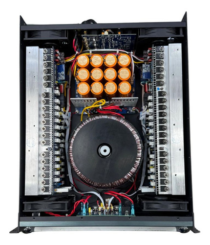 Amplificador Eurosound Hx6000 (6000w 4ohms Bridge) Clase H Color Plateado Potencia De Salida Rms 6000 W