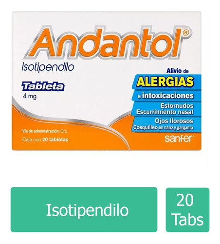 Andantol 4 Mg Caja Con 20 Tabletas