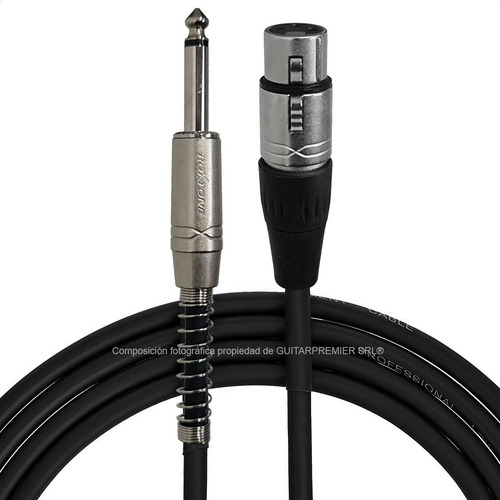 Imagen 4 de 8 de Cable Audio Microfono Canon Plug Roxtone Ficha Premium 3m