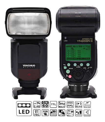 Yongnuo Yn968n Ii Nikon D7300 D7200 D7100 D5600 D5500 D3300 Negro