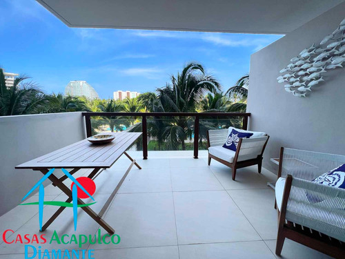 Cad La Isla Fiji S3. Depa De Playa. Terraza Con Vista A Las Áreas Comunes