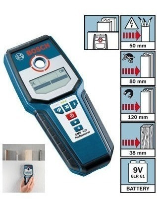 Detector De Materiales Bosch Gms 120 Madera Tensión Metales