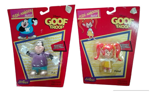 2 Figuras Flexiamigos La Banda De Goofy Colección Retro 90'