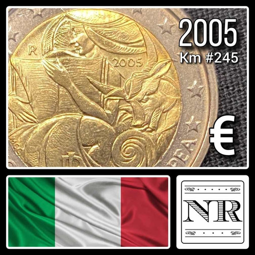 Italia - 2 Euros - Año 2005 - Km #245 - Constitución Europea