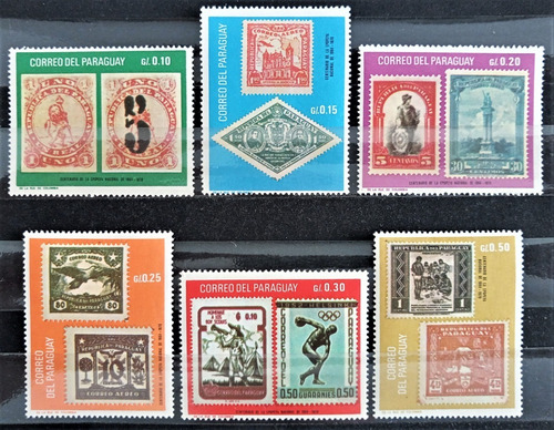 Paraguay, Serie Sc 1089-1094 Centen Sellos 1968 Mint L16945