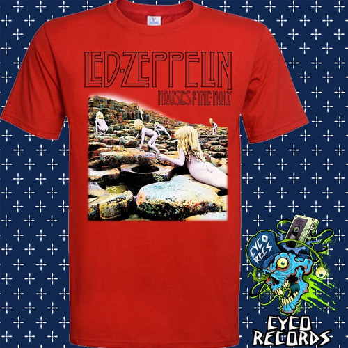 Led Zeppellin Houses Of The Holy - Roja -  Rock - Polera- Cy