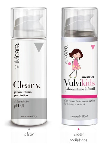 Vulvicare Pack X 2: Clear V + Vulvikids Para Zona Íntima