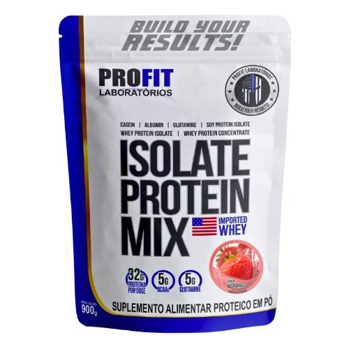 2x Whey Protein Isolado Mix Refil 900g Profit Importada