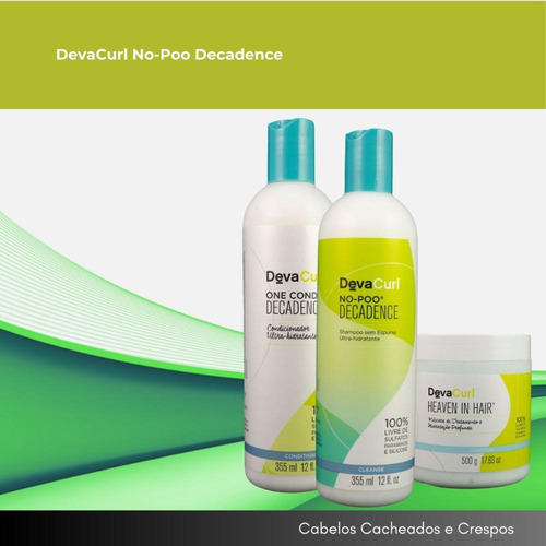 Devacurl No-poo Decadence Kit Home Care (3 Produtos)