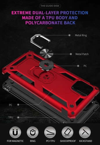 Forro Estuche Antishock Armadura Anillo Samsung A51 , A71