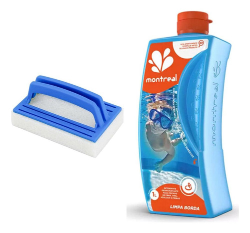 Kit Limpeza Limpa Borda De Piscinas Com Esponja 