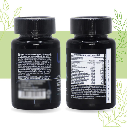 Kit De 3 Umovy Ácido Hialurónico 30 Capeltas De 850 Mg Sin Sabor