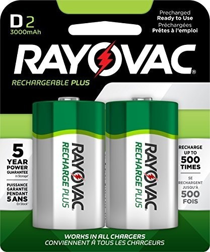Rayovac D Paquete De 2 Baterías Recargables Plus Pl713-2