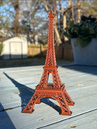 Réplica Da Torre Eiffel - 25cm De Altura - Impressão 3d Bordô