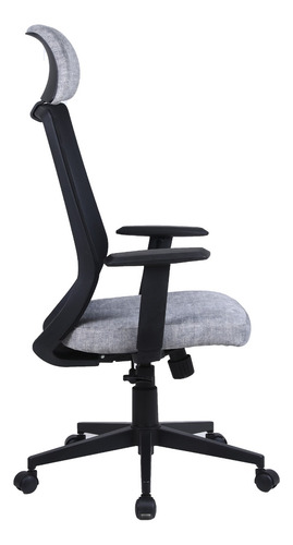 Imagen 5 de 10 de Silla De Oficina Gerencial Snake En Tela Gris Brazos 2d