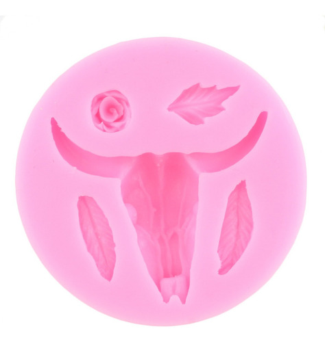 6pcs Molde Silicon Cabeza De Toro Herraduras Caballo Fondant
