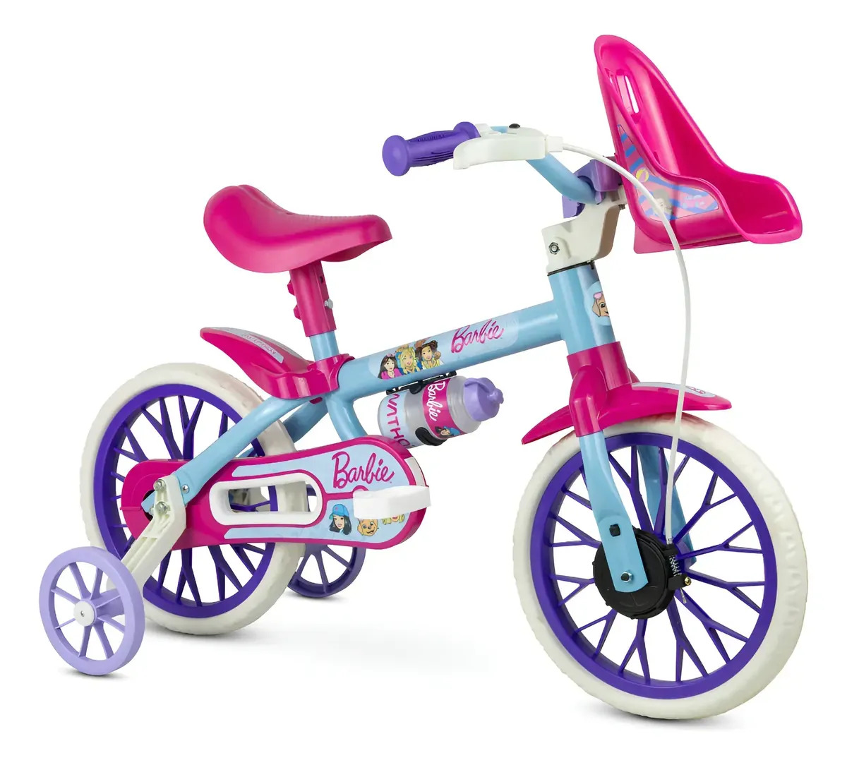Bicicleta Infantil Nathor Aro 12 Personagens Barbie