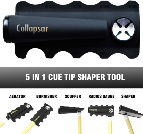 Imagen 5 de 5 de Herramienta Billar Accesorio Para Taco Collapsar 5n1 Plus