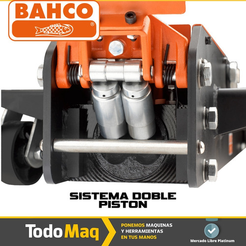 Imagen 6 de 9 de Crique Hidraulico Carro Extra Bajo Doble Piston 2t Bahco