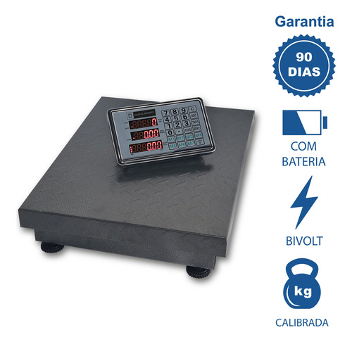 Balança Plataforma Digital 400kg S/coluna Com Garantia. Cinza