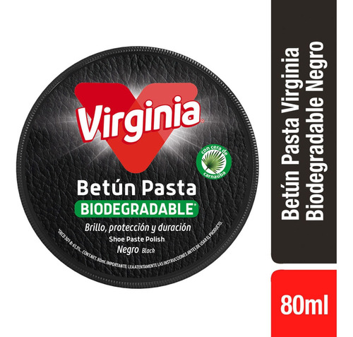 Betún Pasta Zapatos Bio Virginia Negro 80ml