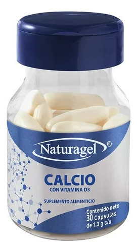 Naturagel Calcio Con Vitamina D3 30 Capsulas Sabor Sin Sabor