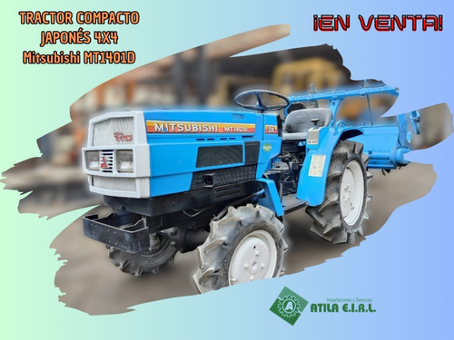 Tractor Compacto Japonés 4x4 Mitsubishi Mt1401d