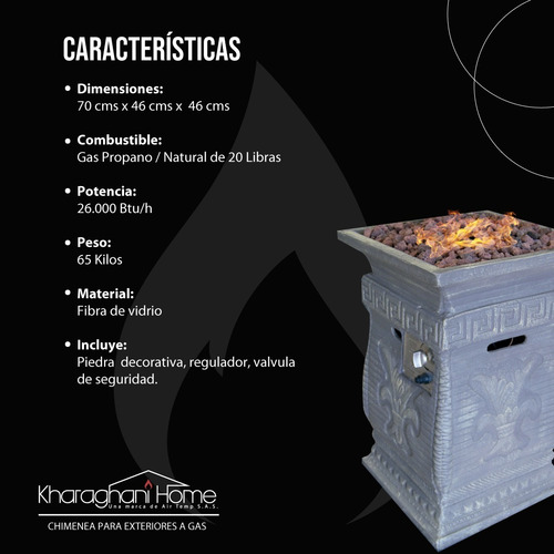 Imagen 3 de 4 de Chimenea A Gas Para Exteriores