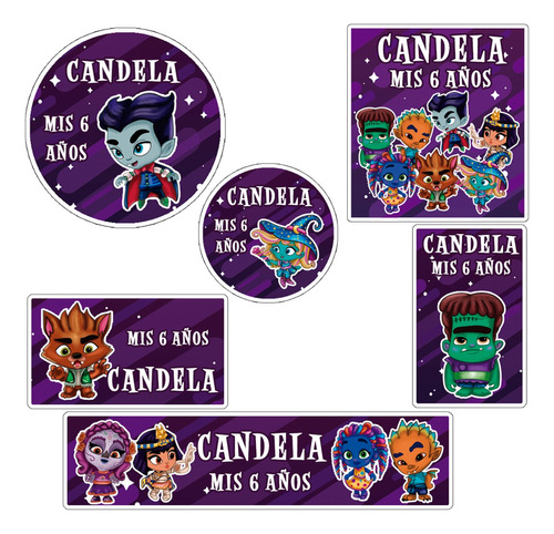 Kit 252 Stickers  Stickers Supermonsters Monstruos Candybar 