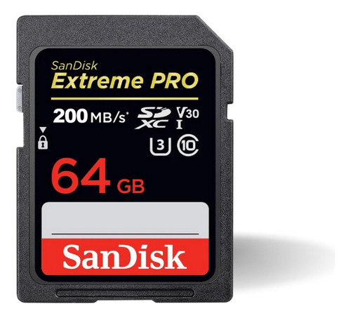 Sandisk Sdxc Extreme Pro 200mb/s 64gb U3 Video Filmagem 4k