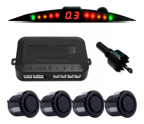 Parking Sensor Kit de sensor de estacionamento para carro Visor de LED  automático para carro 4 sensores para todos os carros Sistema de  estacionamento