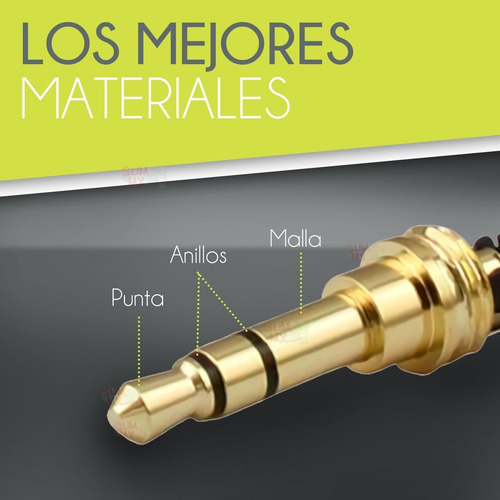 Imagen 6 de 7 de Nuevo Cable Audio Auxiliar 3.5 / 3.5mm Resistente Agujeta 1m